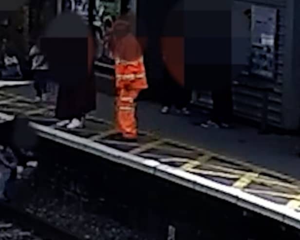 Boy, 3, is rescued from railway track by man at Newark Northgate Station.