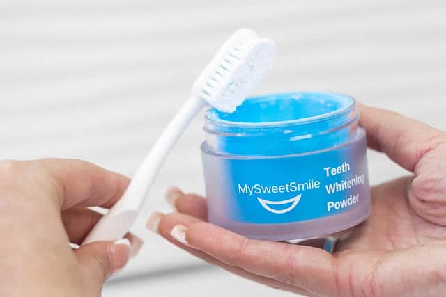 The MySweetSmile teeth whitening powder is available on offer today