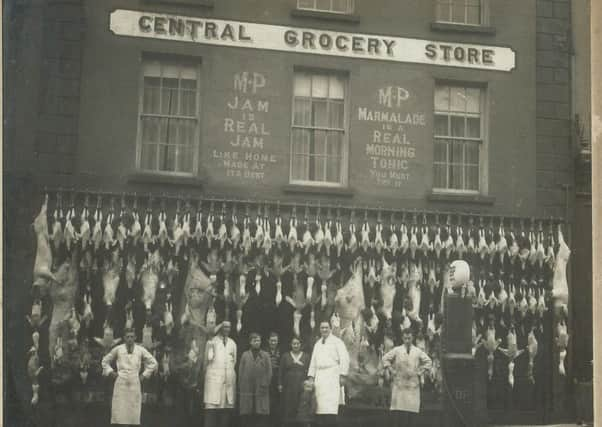 Christmas Times in Days of Yore at Irvine's Butcher's Shop, Enniskillen.