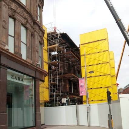 The new pedestrian walkway which leads from Castle Street into Donegall Place