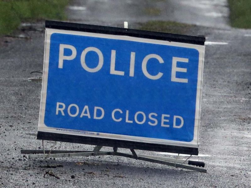 Main road closed following serious collision