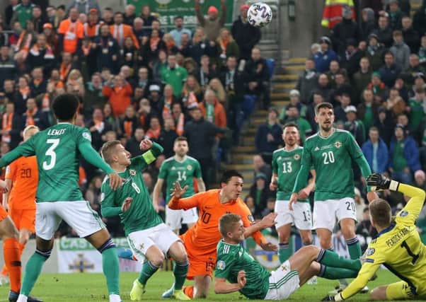 Northern Ireland and Holland finished 0-0 in Belfast on Saturday. Pic by PressEye Ltd.