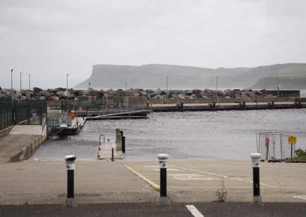 Ballycastle harbour. Noel McGinn's address was given as Mayo Drive in the seaside town