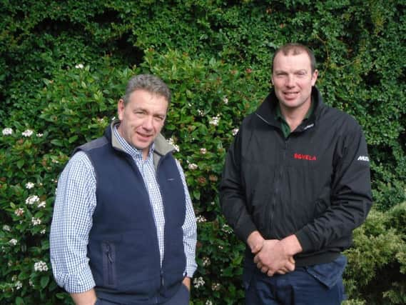 William Chesney, Greenmount Association President with Brian McCracken finalising arrangements for the Greenmount Association Autumn Farm Walk.