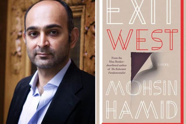 Undated handout photos issued by the Man Booker Prize of Mohsin Hamid, with the cover of his book Exit West, one of the shortlisted books for the Man Booker Prize 2017