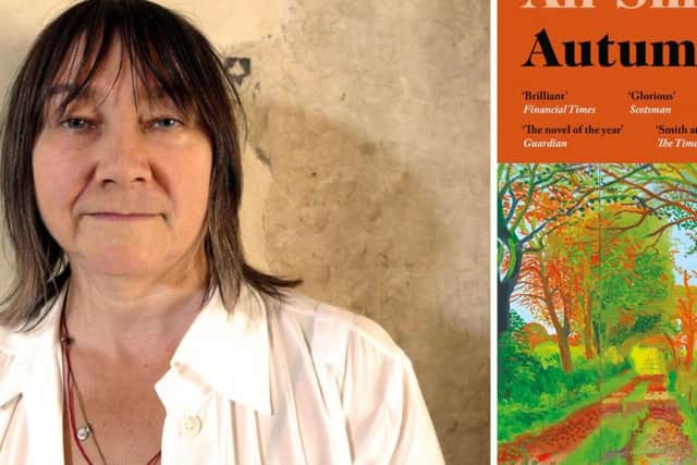 Undated handout photos issued by the Man Booker Prize of Ali Smith, with the cover of her book Autumn, one of the shortlisted books for the Man Booker Prize 2017